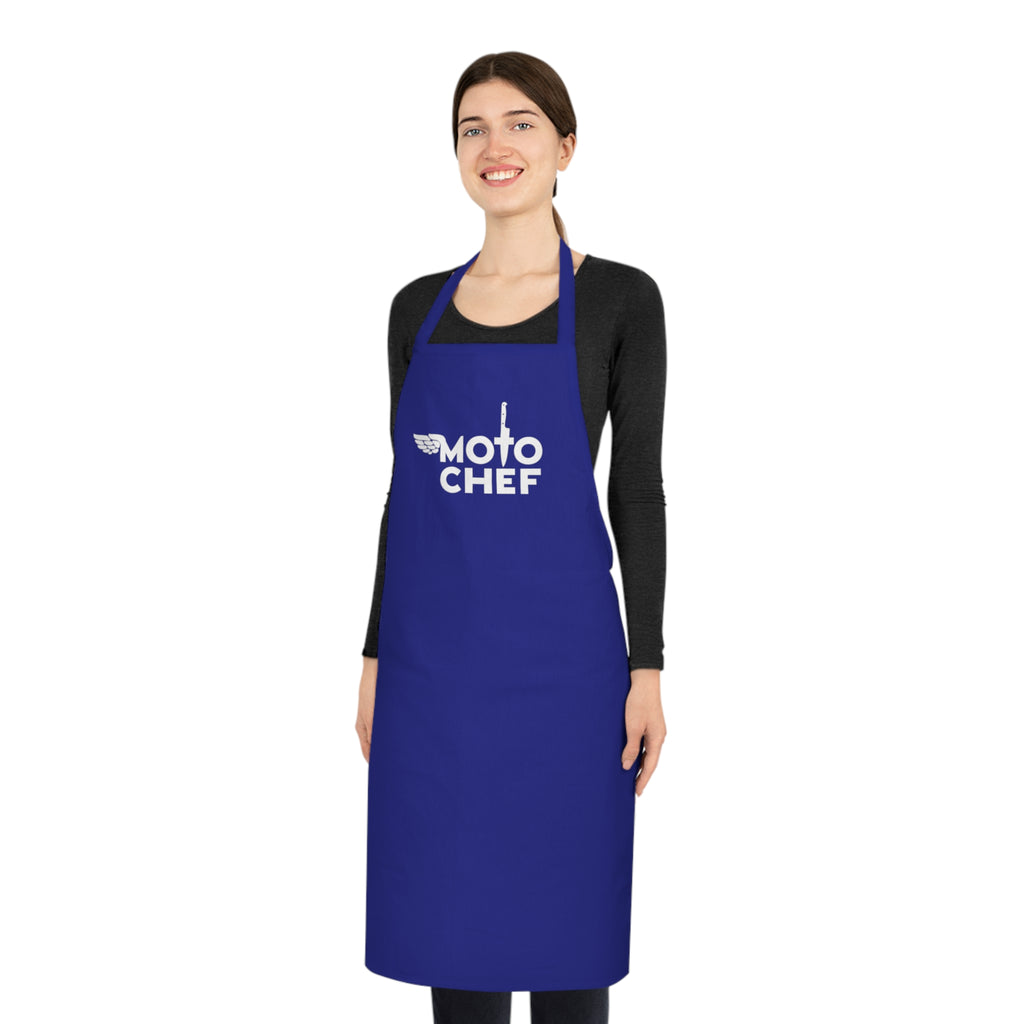 Moto Chef Cotton Apron – Durable Cooking Apron with Motorbike Logo