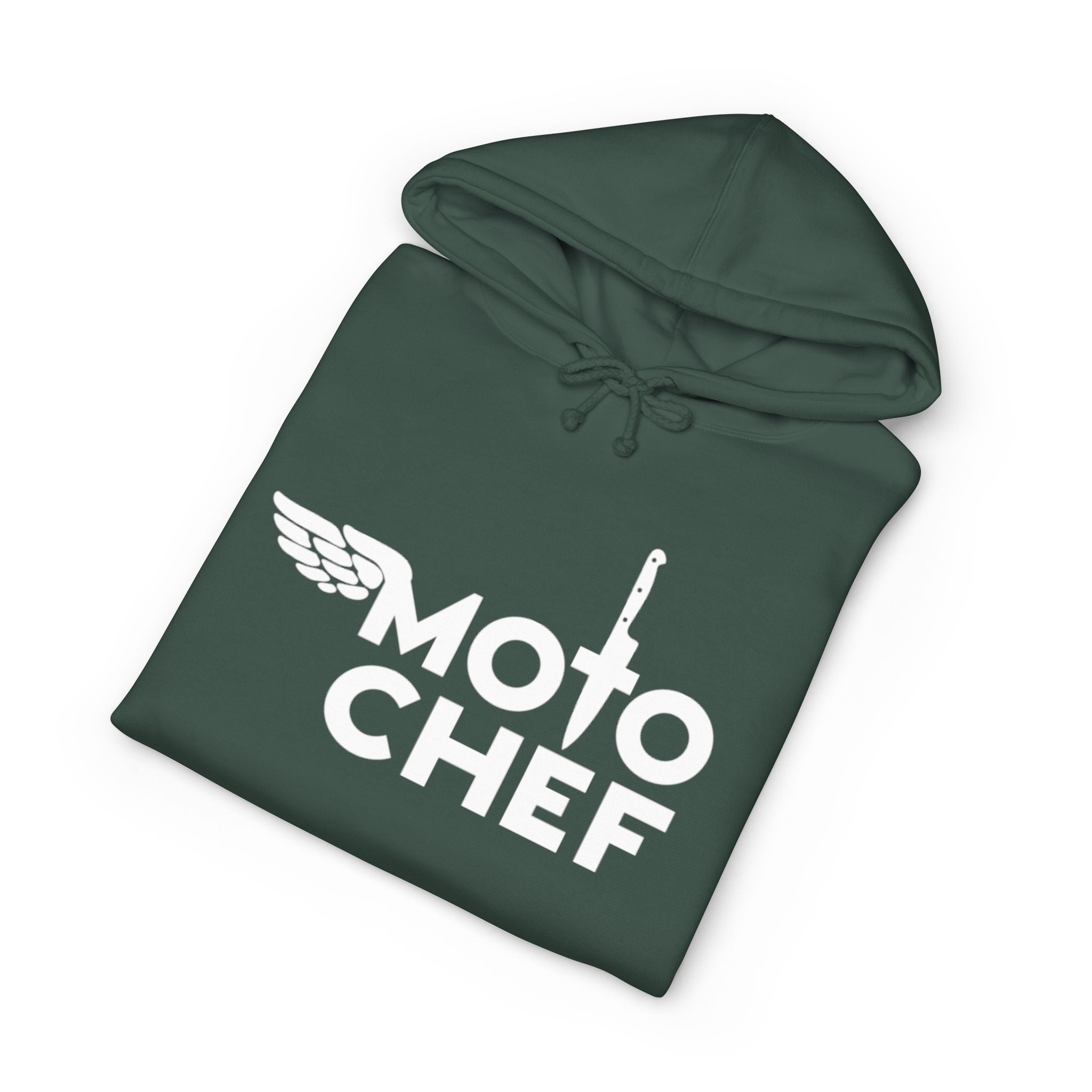 Moto Chef White Lettering— Heavyweight Unisex Pullover