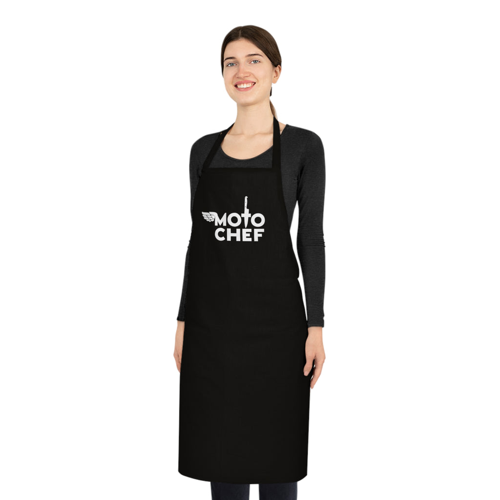 Moto Chef Cotton Apron – Durable Cooking Apron with Motorbike Logo