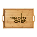 Moto Chef Bamboo Serving Tray — Engraved Wooden Kitchen Tray