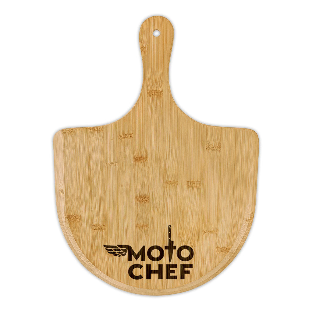 Moto Chef Bamboo Pizza Peel – Engraved Bamboo Pizza Board