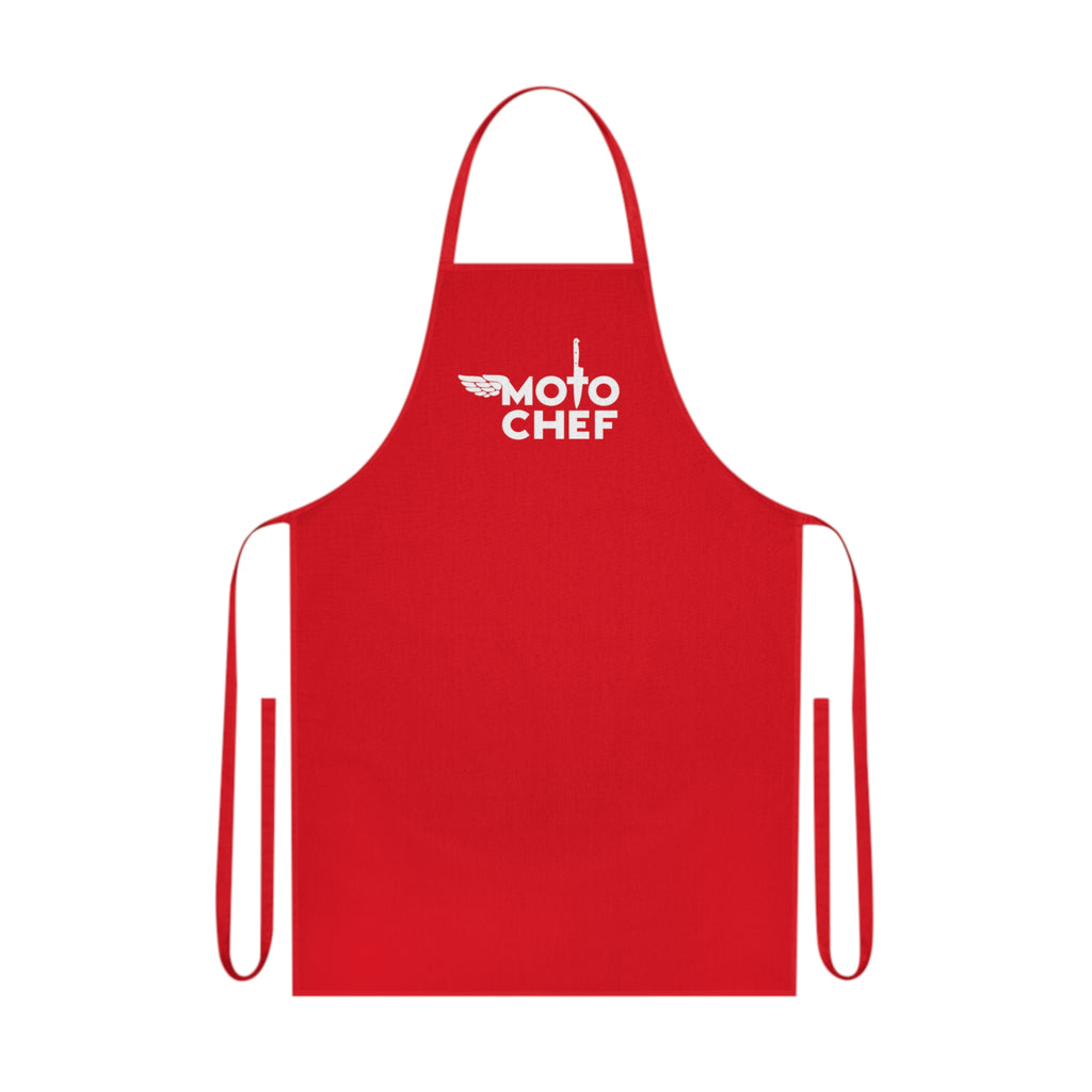 Moto Chef Cotton Apron – Durable Cooking Apron with Motorbike Logo