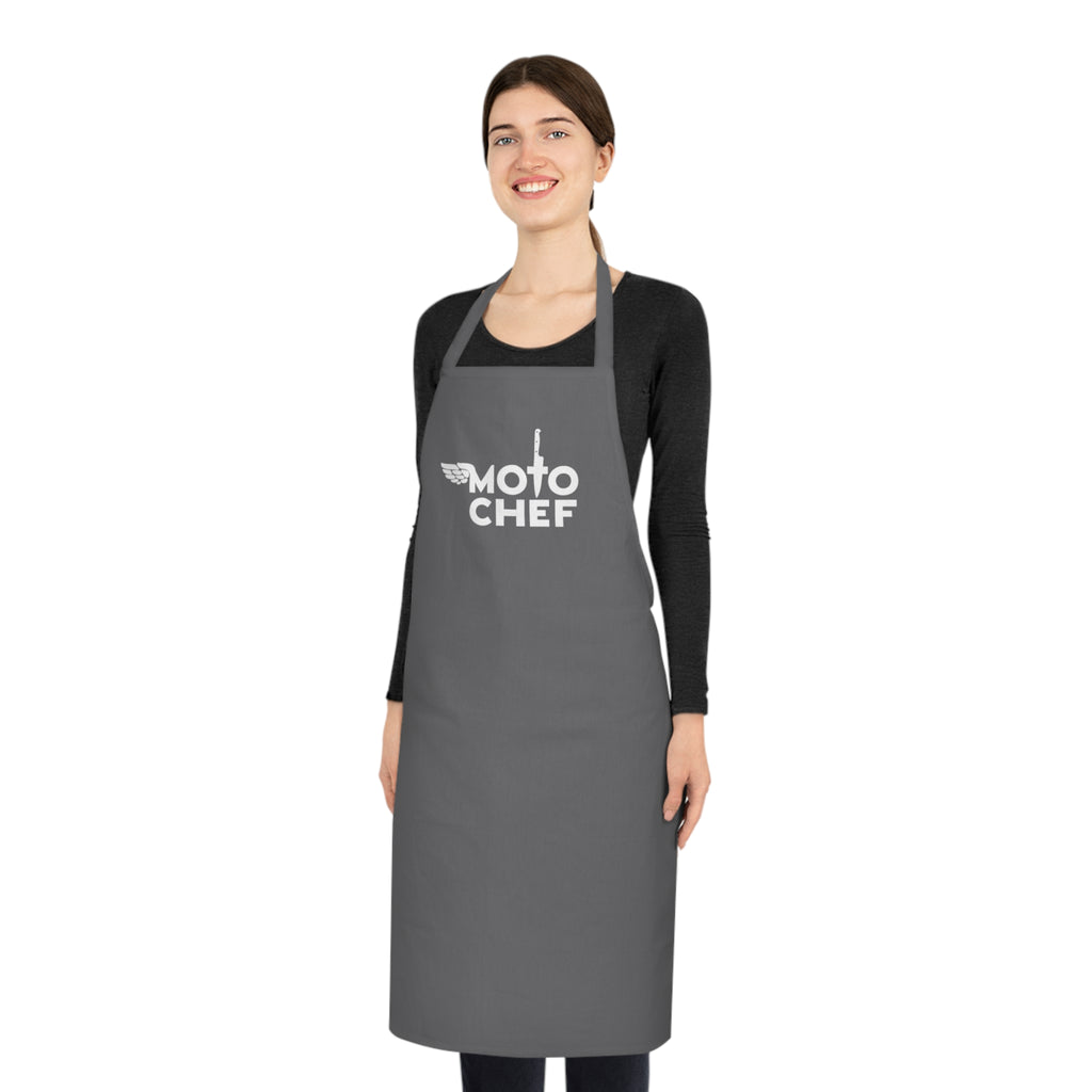 Moto Chef Cotton Apron – Durable Cooking Apron with Motorbike Logo