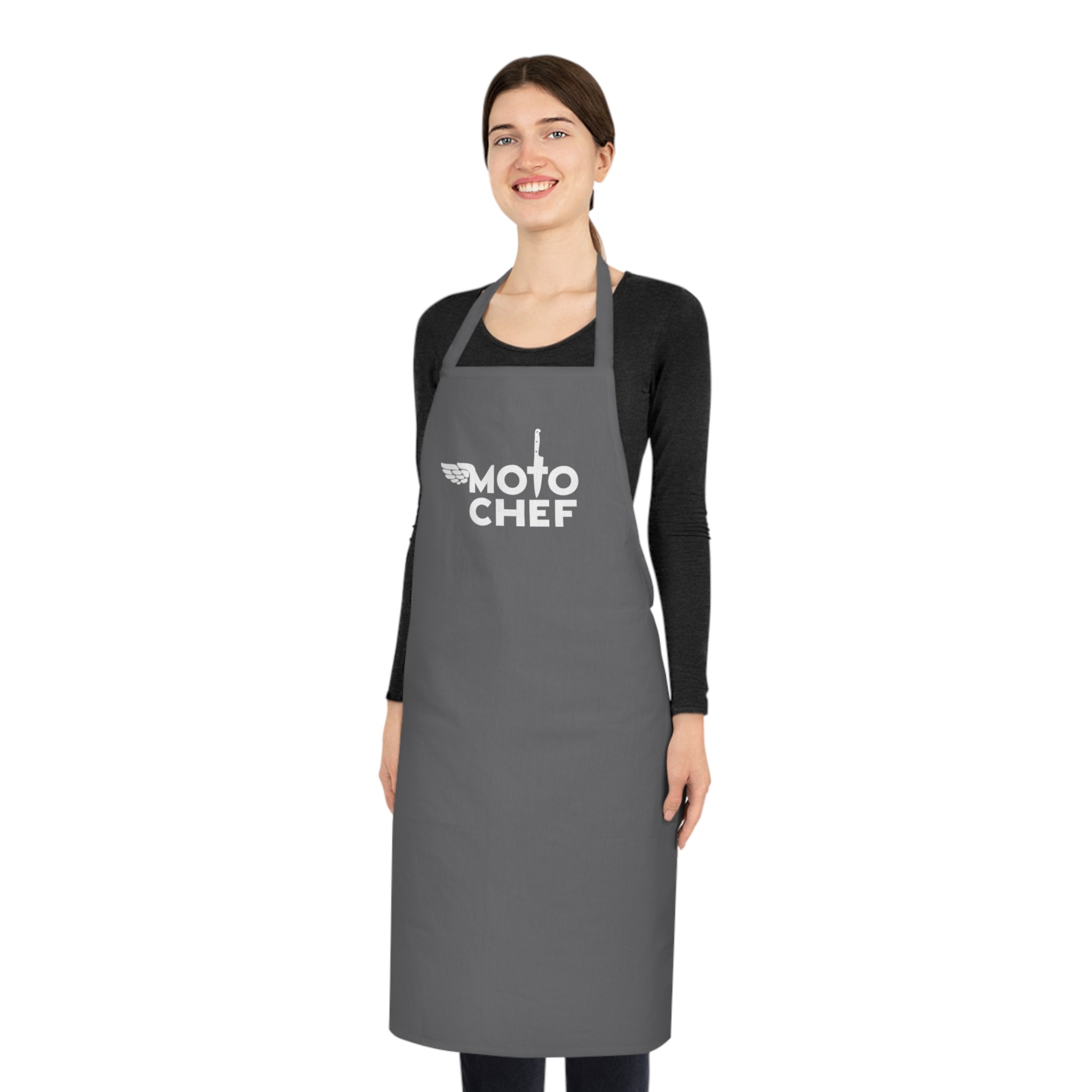 Moto Chef Cotton Apron – Durable Cooking Apron with Motorbike Logo