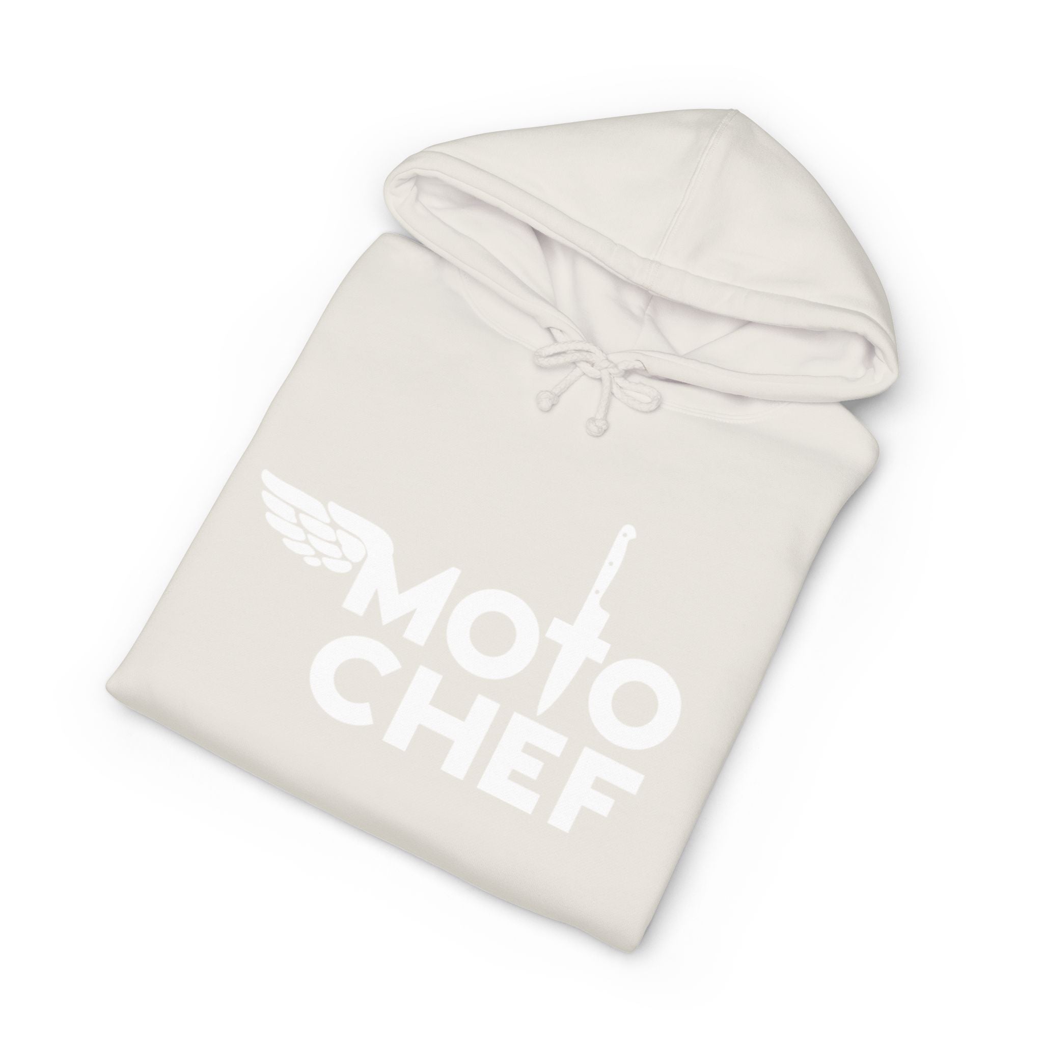 Moto Chef White Lettering— Heavyweight Unisex Pullover