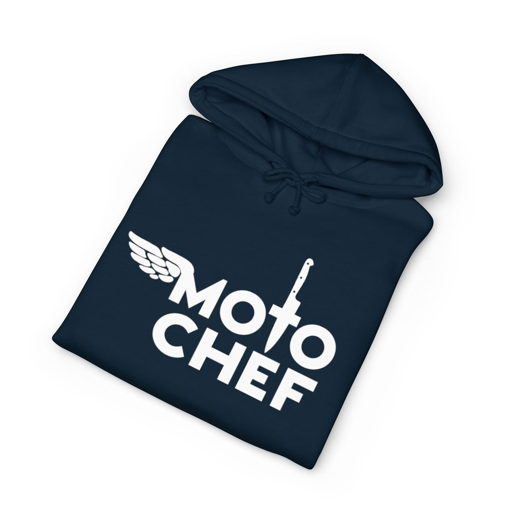 Moto Chef White Lettering— Heavyweight Unisex Pullover